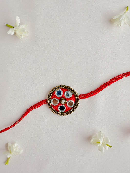 Mirror glow Handmade Rakhi