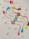 Set of 4- Vibrant Bloom Handmade Rakhis