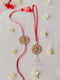 Kundan Lumba Set Handmade Rakhi