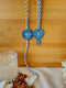 Blue Sapphire Shine & Lumba Set Handmade Rakhi