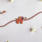 Peach Haathi Mera Saathi Handmade Rakhi
