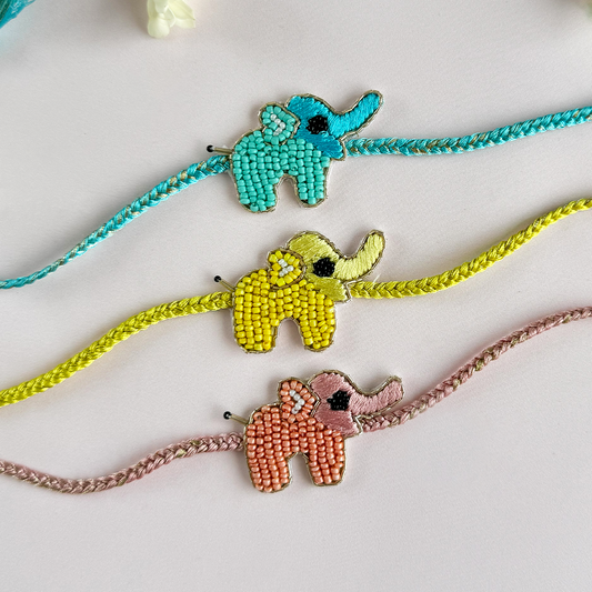 Set of 3- Haathi Mera Saathi Handmade Rakhi