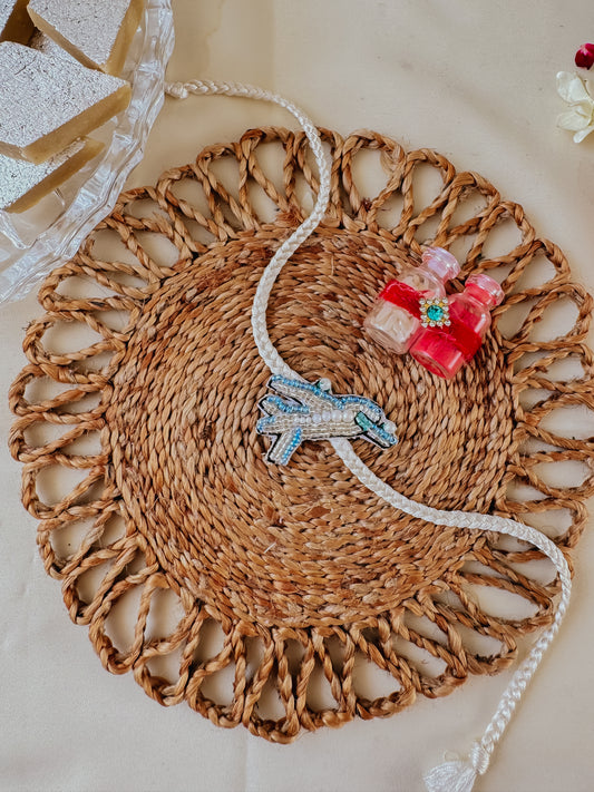 Fly-High Blue Aeroplane Handmade Rakhi